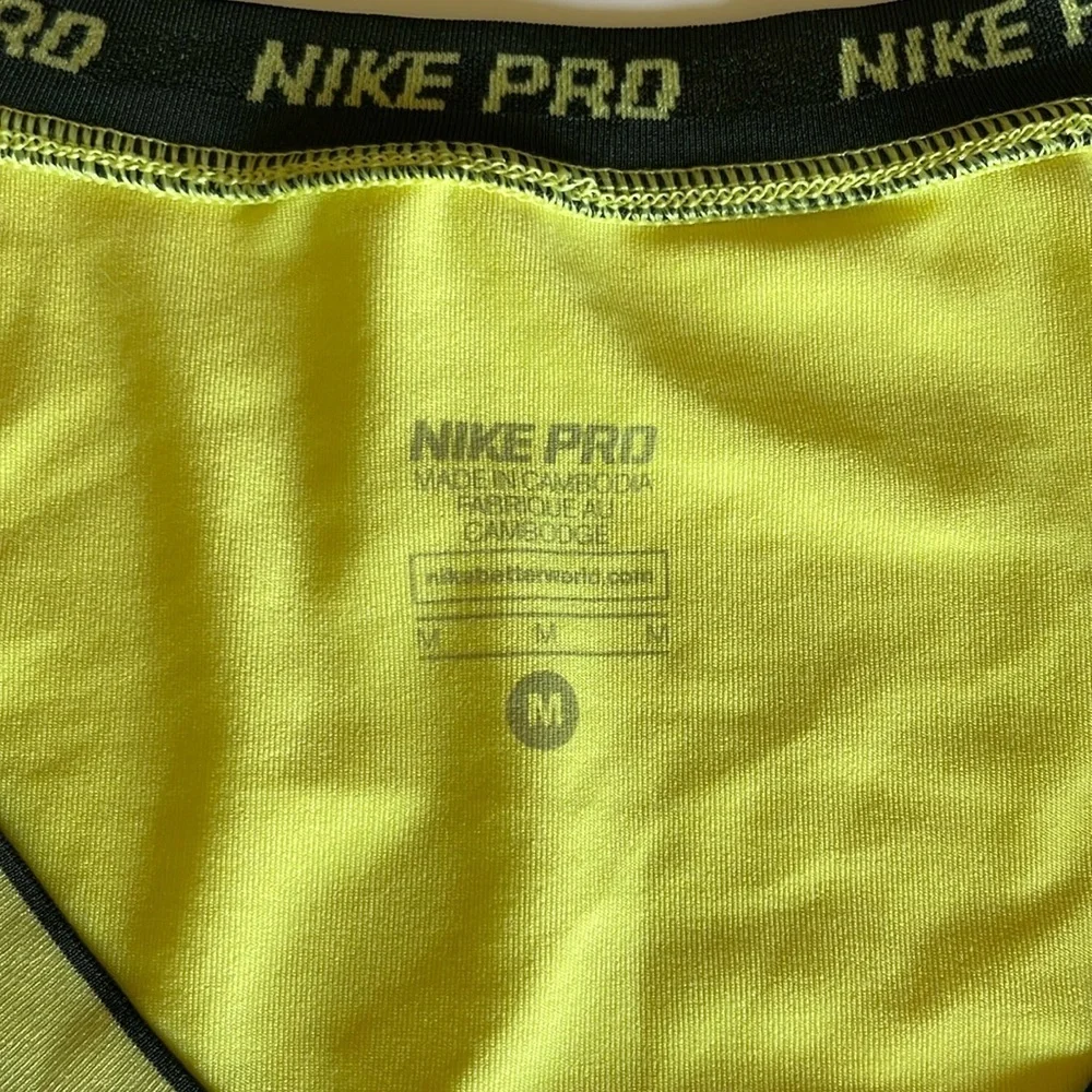 Nike Pro yellow workout top size medium‎